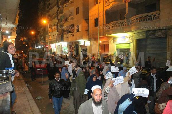 مسيرة ليلية بغرب الإسكندرية مناهضة للانقلاب