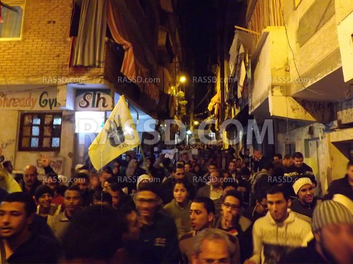 مسيرة بالهانوفيل بالأسكندرية ضد الانقلاب