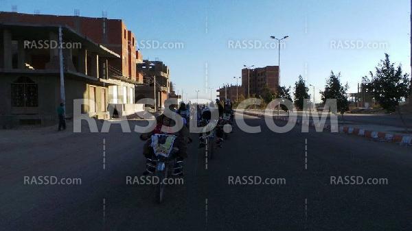 مسيرة بالدراجات النارية لرافضي الانقلاب العسكري بقنا