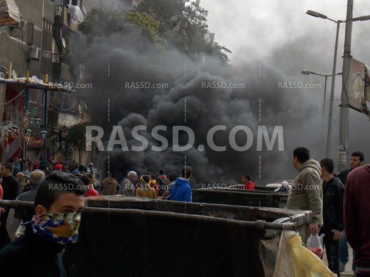 تغطية مصورة لاعتداء أمن الانقلاب على المتظاهرين بالمطرية
