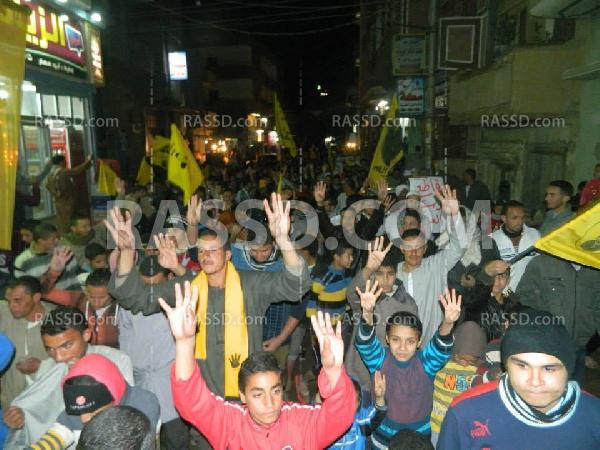 فعاليات ليلية بالفيوم رافضة للدستور