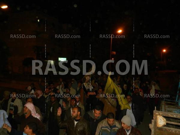 مسيرة ليلية ببرج العرب رفضا للانقلاب العسكري