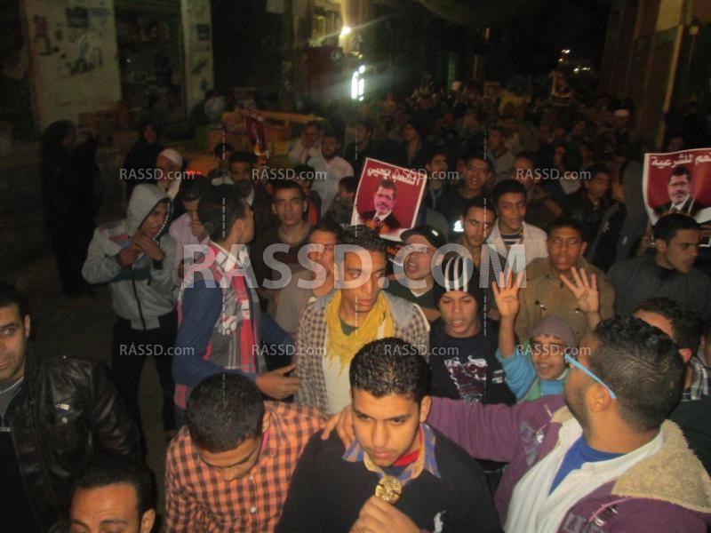 مسيرة بقرية كفرطحا بالقليوبية ضد الانقلاب العسكري