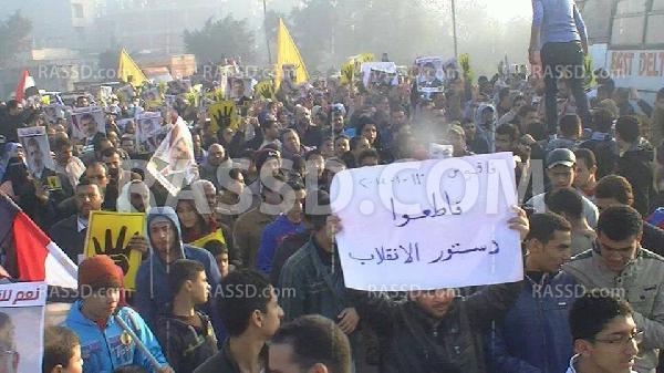 تظاهرة للتحالف الوطنى بفاقوس فى أسبوع “إسقاط إستفتاء الدم”