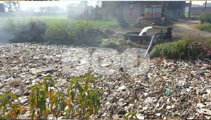 بالصور.. معاناة الأهالي في قرى الشرقية من تلوث مياه المصرف