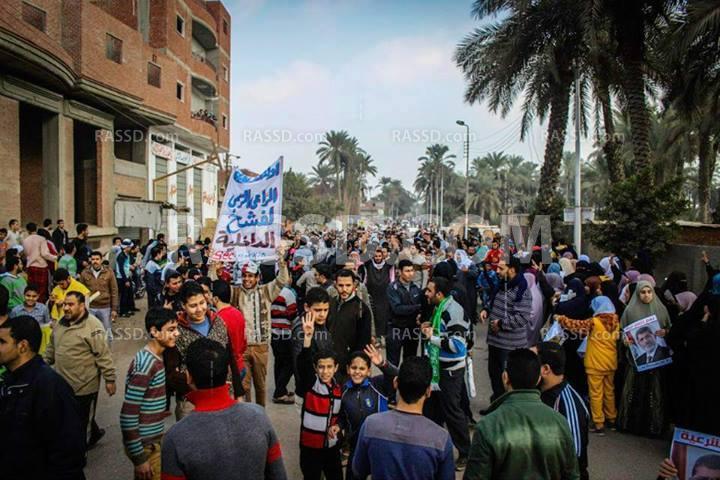 أمن الانقلاب يفشل في فض مسيرة التحالف بأبوكبير