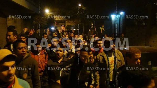 مسيرة ليلية رافضة للانقلاب بالخانكة