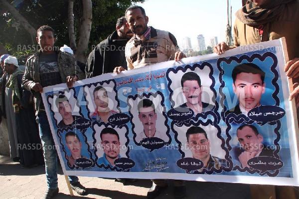 أهالي الأقباط المختطفين بليبيا يتظاهرون أمام مقر الأمم المتحدة