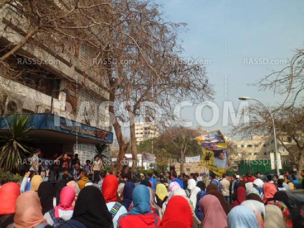 فعالية لطلاب ضد الانقلاب جامعة عين شمس