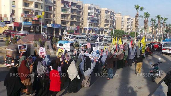 تظاهرات صباحية ببرج العرب تنديدًا بحكم العسكر