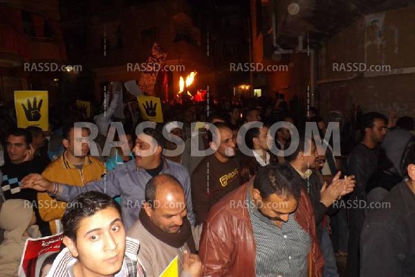 مسيرة ليلية ضد الإنقلاب بقرية ابو رجوان بالبدرشين