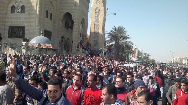 مسيرتان حاشدتان في مدينة 6 أكتوبر