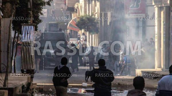 الأمن يعتدى على مسيرة بأبو كبير والمتظاهرين يتصدون لهم