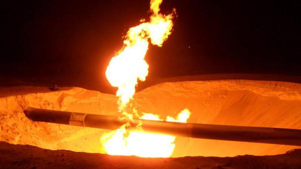 انفجار خط الغاز الطبيعي الرئيسي الواصل بين بورسعيد وميناء دمياط