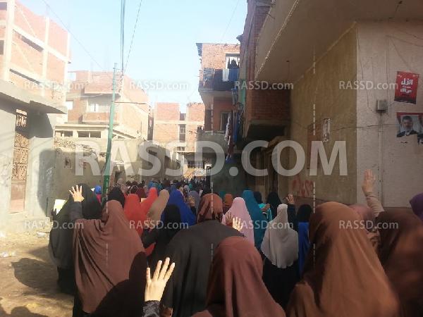 مظاهرات حاشدة بمراكز القليوبية خلال الذكرى الرابعة للثورة