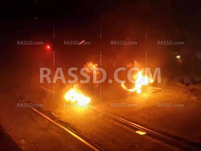 ثوار مصر الجديدة يقطعون الطريق تضامنا مع متظاهري المطرية