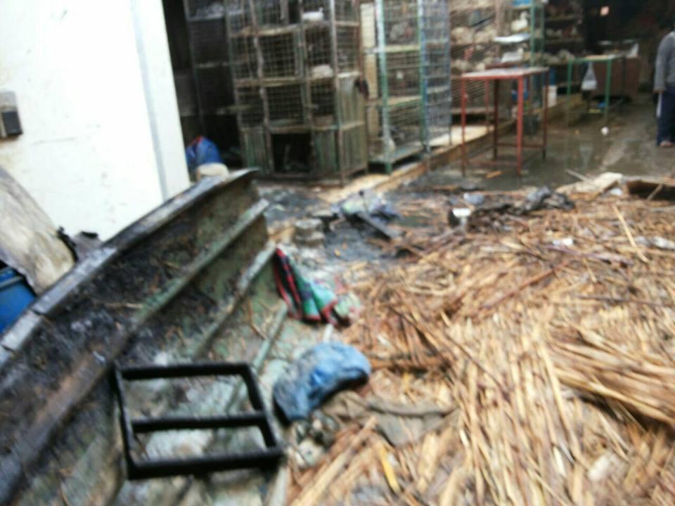 حريق بسوق خضار مدينة السادات