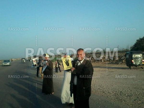 سلسلة بشرية بمطوبس لرفض محاكمة مرسي