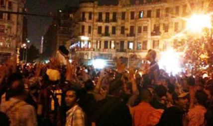 مسيرة من التحرير لطلعت حرب لتأييد البلاك بلوك وإسقاط النظام