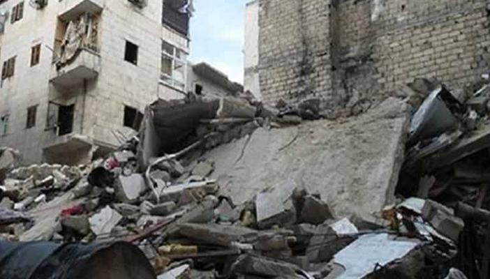 انهيار جزئي لعقار وتصدع آخرين بالإسكندرية