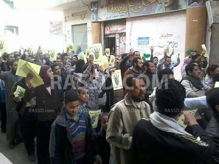 مسيرة بمدينة مطوبس بكفر الشيخ رفضا لحكم العسكر