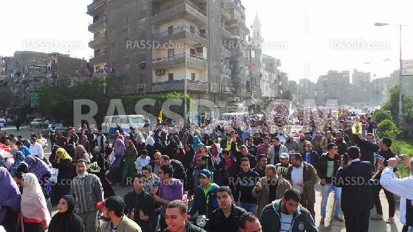 عدة مسيرات بالمطرية للمطالبة بالقصاص من قتلة الثوار