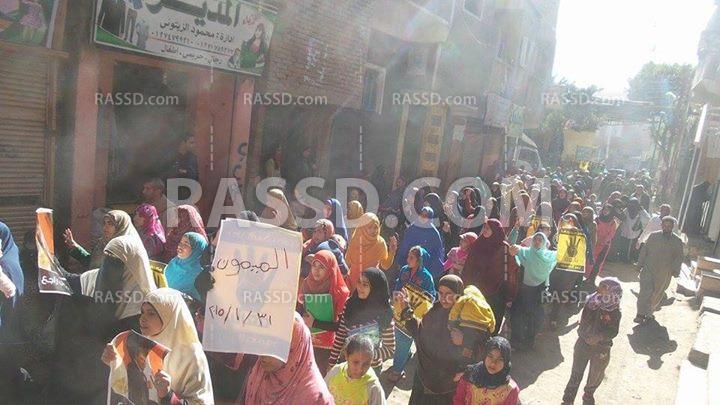 تظاهرات ببني سويف تنديدًا بعسكرة الجامعات