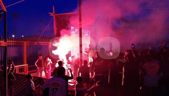 بالصور.. جماهير المصري تساند فريقها أمام طلائع الجيش بأعداد كبيرة