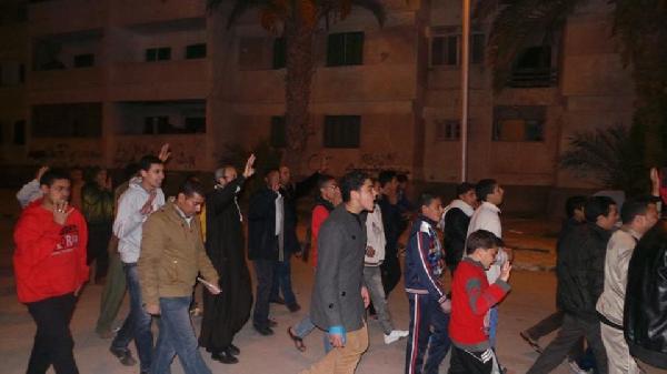 مسيرة ليلية لشباب ضد الانقلاب ببرج العرب