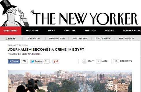 “النيويوركر”: مهنة الصحافة أصبحت جريمة في مصر