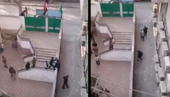 بالفيديو.. هروب جماعي لمعلمين من أعلى سور مدرسة في الزقازيق