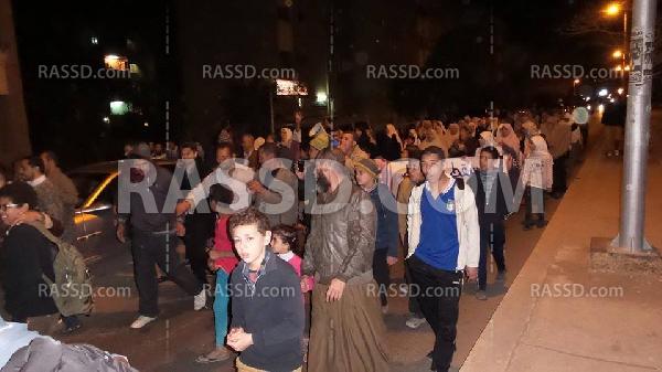 مسيرة ليلية بالشيخ زايد تهتف ضد حكم العسكر