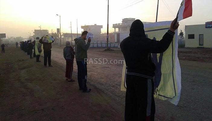 الدقهلية | وقفة صباحية بأجا تنديدًا بعسكرة الدولة