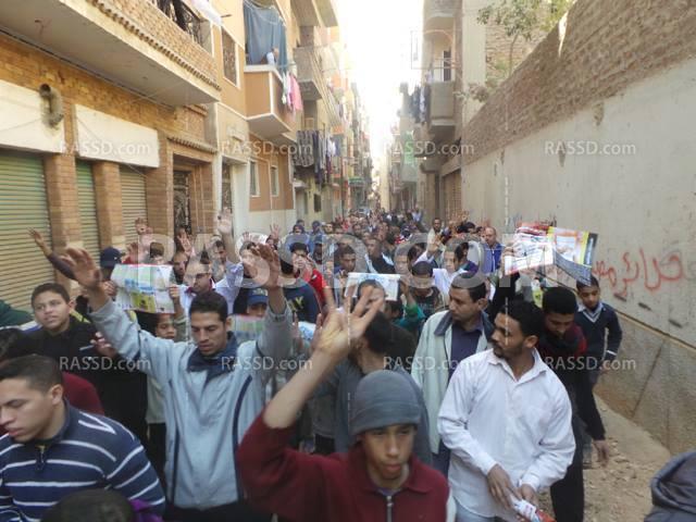 مسيرة حاشدة بأسيوط تندد باعتقال الحرائر