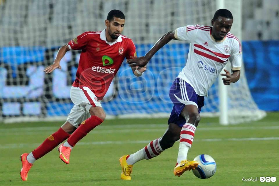 الأهلي بالزي الأساسي والزمالك بالقميص الأبيض والشورت الأزرق في القمة