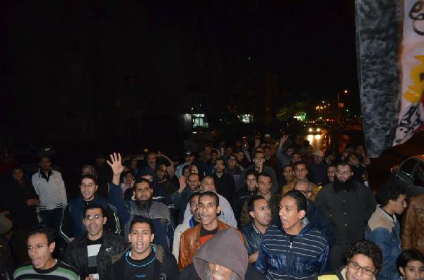 مسيرة ليلية لأحرار بور سعيد تتحدى الأحوال الجوية