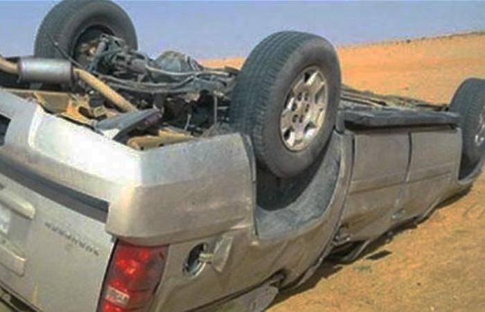 إصابة 16 في حادث انقلاب سيارة على صحراوي البحيرة