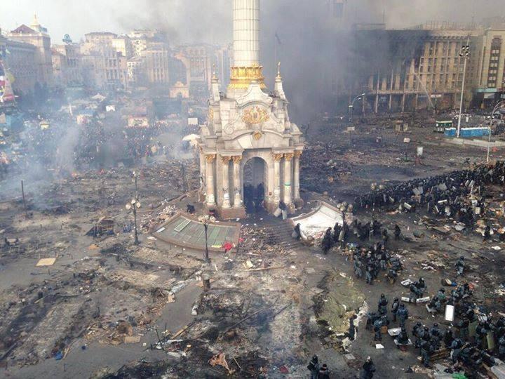 بالصور..فض إعتصام أوكرانيا بدون مجازر