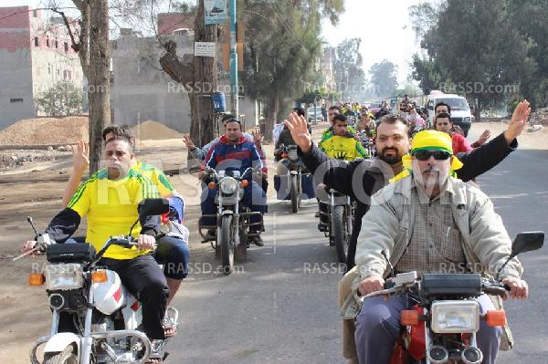 مسيرة بالدراجات النارية بدكرنس رفضًا للانقلاب العسكري