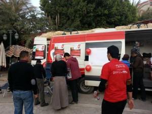 صيدلة الزقازيق تنظم حملة تبرع بالدم بقرية كفر جويش