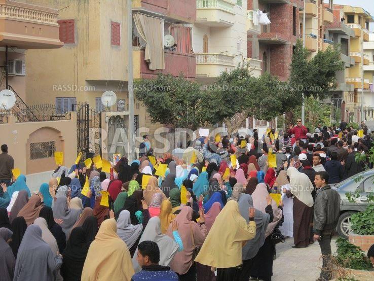 مسيرة حاشدة مناهضة للانقلاب بدمياط