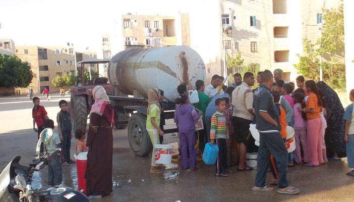 انقطاع المياه عن قرية المحمسة بالإسماعيلية لليوم الثاني