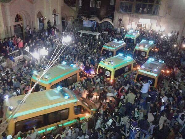 وصول جثامين المقتولين بليبيا وسط غضب الأهالي