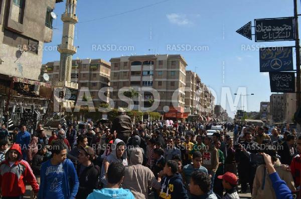 مسيرة لـ”التراس ربعاوي” ببورسعيد تنديدا بالإنقلاب الدموى