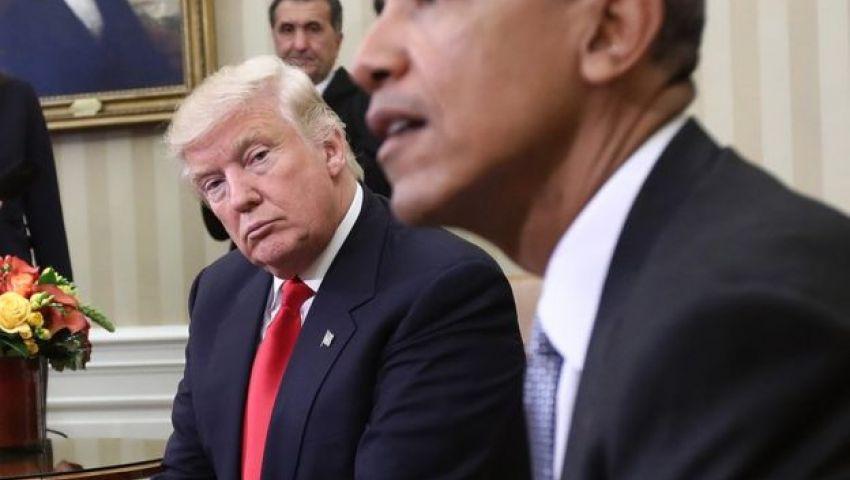 ترامب يتهم أوباما بتدبير الاحتجاجات والتسريبات ضده