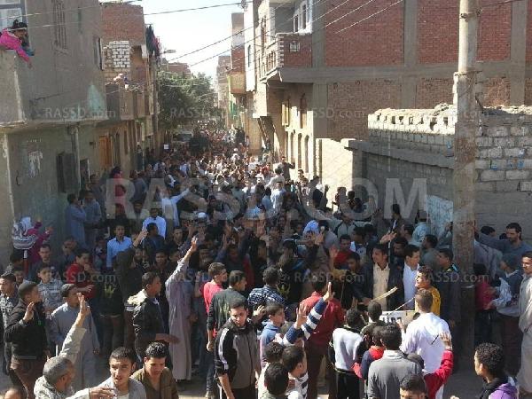 إنتفاض أهالي ميمون ببني سويف رفضا للانقلاب