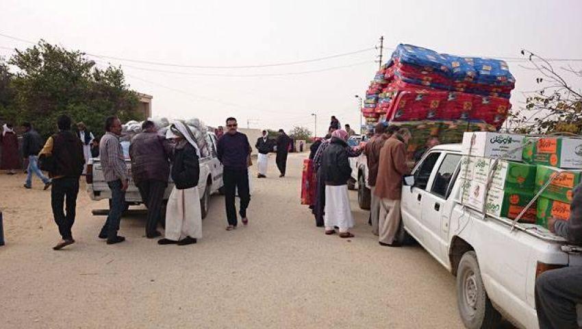 “التضامن”: صرف 1800جنيه للأسر المنتقلة من الشيخ زويد ورفح بسبب الأحداث