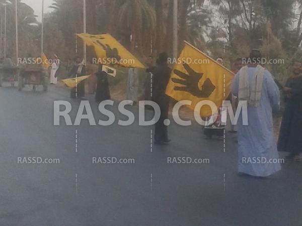 سلسلة بشرية مناهضة للانقلاب بـ”أسوان”