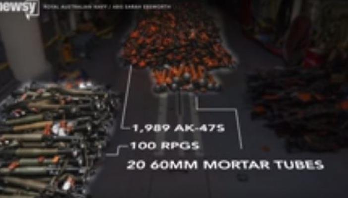 بالفيديو.. أستراليا تضبط سفينة أسلحة يشتبه أنها من إيران للحوثيين