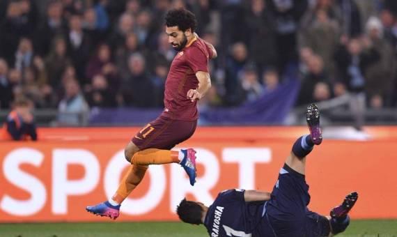 بالفيديو.. صلاح يسجل مع روما..وفريقه يحسم الشوط الأول أمام ليون